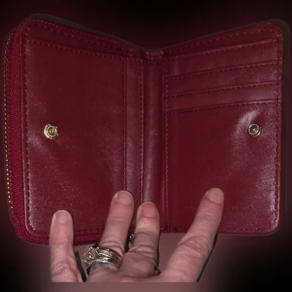 Wine Colored Badgley Mischka Wallet - Picture 5 of 8